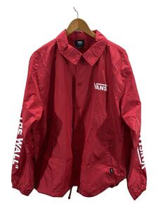 VANS◆コーチジャケット/XL/ナイロン/RED/VA18FW-MJ09//