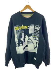 WACKO MARIA◆23AW/BLUE NOTE/JACQUARD KNIT/セーター(厚手)/L/コットン/BLK//