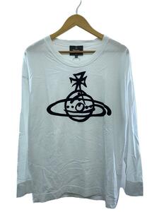 Vivienne Westwood MAN◆LIGHT SIGNATURE ORB/長袖Tシャツ/46/コットン/ホワイト/129049