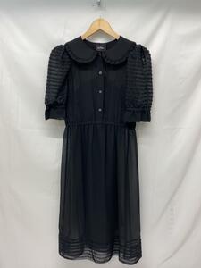 MARC JACOBS◆半袖ワンピース/-/ポリエステル/BLK/無地/V5000041-001