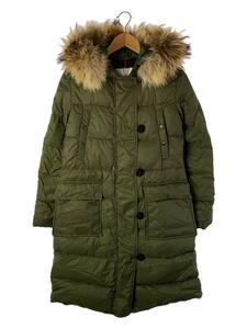 MONCLER◆ダウンジャケット/O/ナイロン/KHK/Z7HJ067変色有/ベルト欠品