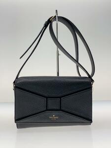 kate spade new york◆ショルダーバッグ/レザー/BLK/WKRU3672