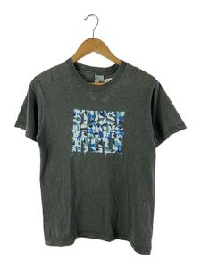 STUSSY◆00s/USA製/Tシャツ/S/コットン/GRY/プリント