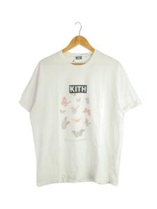KITH◆Tシャツ/L/コットン/WHT/バタフライグラフィック