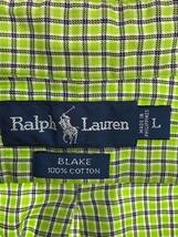 RALPH LAUREN◆BLAKE/長袖シャツ/L/コットン/GRN/チェック_画像3