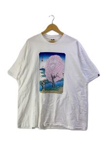 A BATHING APE◆SAKURA/Tシャツ/3XL/WHT/001TEJ201010F/刺繍ロゴ