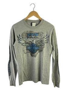 HARLEY DAVIDSON◆長袖Tシャツ/S/コットン/GRY