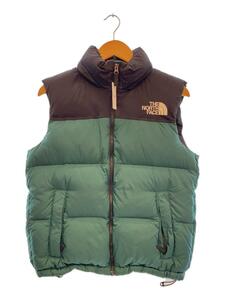 THE NORTH FACE◆NUPTSE VEST_ヌプシベスト/M/ナイロン/GRN/無地