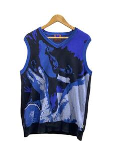 Heaven By Marc Jacobs◆KISSERS VEST/L/コットン/BLU/総柄/P619J10SP22