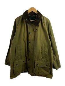 Barbour◆ジャケット/-/コットン/KHK/96s/MOORLAND/オイルドジャケット/色褪せ等有