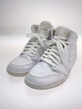 NIKE◆Air Jordan 1 Mid/ハイカットスニーカー/26.5cm/ホワイト/白/554724-130_画像2