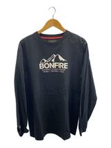 Bonfire◆長袖Tシャツ/XL/コットン/BLK/プリント/50BNF0SCD2091_画像1