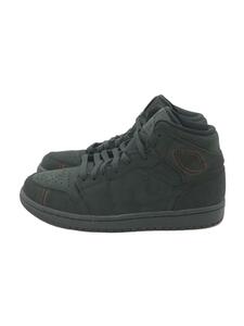 NIKE◆AIR JORDAN 1 MID SE CRAFT_エアジョーダン 1 ミッド SE/25.5cm/BLK/スウェ