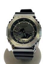 CASIO◆クォーツ腕時計_G-SHOCK/デジアナ/ラバー/SLV/BLK_画像1