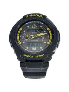 CASIO◆ソーラー腕時計・G-SHOCK/デジアナ/BLK