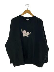 Tanaka KAE/Cross Stitch Sweatshirt/XL/コットン/BLK