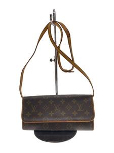 LOUIS VUITTON◆ポシェット・ツインPM_モノグラム・キャンバス_BRW/PVC/BRW