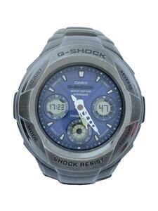 CASIO◆ソーラー腕時計・G-SHOCK/デジアナ/ステンレス/BLK/BLK