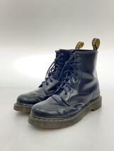 Dr.Martens◆レースアップブーツ/US7/ブラック/黒/8ホール/イエローステッチ/靴/シューズ/デザイナーズ_画像2