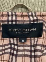 FIRST DOWN◆パデッドブルゾンライナースタンドカラージャケット/M/ポリエステル/BEG/無地/840370_画像3