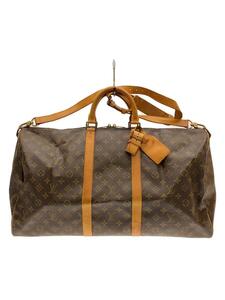 LOUIS VUITTON◆キーポル・バンドリエール55_モノグラム・キャンバス_BRW/PVC/ブラウン/茶色/ボストンバック