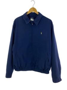 POLO RALPH LAUREN◆ブルゾン/L/コットン/NVY/スウィングトップ/全体的に使用感