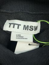 TTT_MSW◆24SS/TTTロゴクルーネックスウェット/スウェット/L/コットン/BLK/TTT-2024PS-CT01_画像3