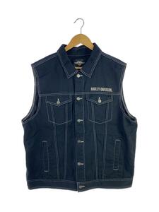 HARLEY DAVIDSON◆Upright Eagle Denim Vest/ベスト/XL/コットン/BLK/98415-19VM