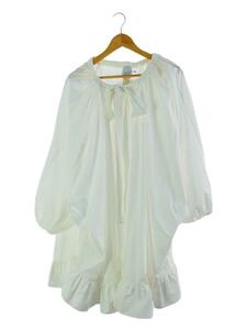 PATOU◆ラッフルヘムドレス/オーガニックコットン製/36/コットン/WHT/DR1080017001W