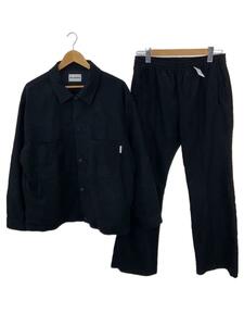 417 EDIFICE(417 by EDIFICE)◆2020AW BiG SHiRTSセットアップ(ビッグシルエットワークジャケット+トラックパンツ)/L/BLK