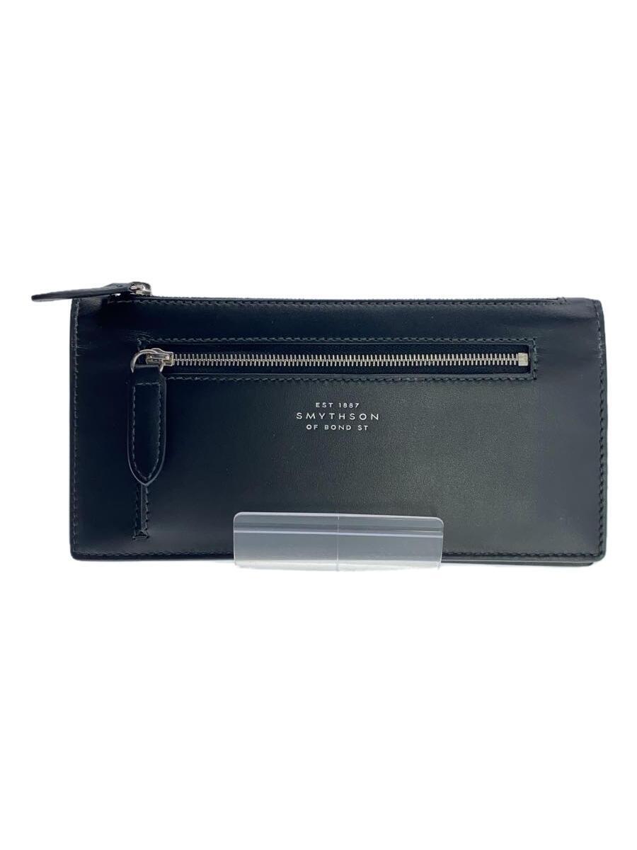 SMYTHSON◆長財布/レザー/ブラック/メンズ/ロングウォレット