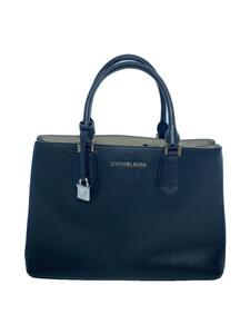 MICHAEL KORS◆ミディアムサッチェル/ショルダーバッグ/レザー/BLK/35S9SAFS2L