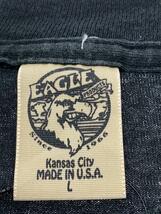 90s/EAGLE PRODUCTS/フェザープリントTシャツ/USA製/L/コットン/BLK_画像3