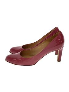 Salvatore Ferragamo◆パンプス/UK5.5/PNK/エナメル/ヒール部分に傷有/汚れ有