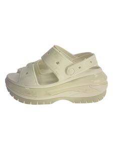 crocs◆MEGA CRUSH SANDAL/サンダル/US8/WHT/PVC/207989/メガクラッシュ/白/厚底/