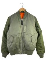 ALPHA INDUSTRIES◆フライトジャケット/L/ナイロン/KHK/0615-00-573-8337_画像1