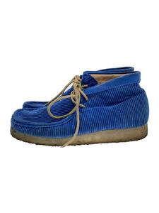 Clarks◆wallabee boot pacific blue/ドレスシューズ/UK7/NVY/コーデュロイ