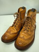 Tricker’s◆ウイングチップカントリーブーツ/ブーツ/-/BLK/n2508/シワ有/ソール減り有_画像2