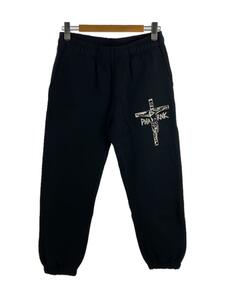 PHATRNK◆ボトム/L/コットン/BLK/BIG CHRIST LOGO SWEAT PANTS/裏起毛