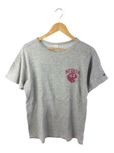 Champion◆80s/USA製/トリコタグ/染み込みプリント/Tシャツ/L/コットン/グレー//