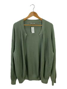 AURALEE◆19SS/SUPER HARD TWIST RIB KNIT CARDIGAN/カーディガン/4/コットン/GRN///