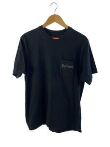 Supreme◆19SS/Mesh Stripe Pocket Tee/M/コットン/BLK//