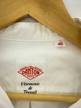 DANTON◆長袖シャツ/40/コットン/WHT/19S-WS-010//_画像3