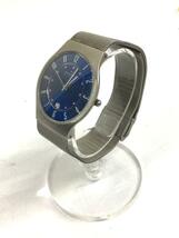 SKAGEN◆クォーツ腕時計/アナログ/ステンレス/BLU/SLV/T233XLTMN/basic titanium///_画像2