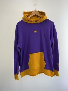 WIND AND SEA◆WDS 2T HOODIE/L/コットン/パープル/WDS-20S-TPS-03/ウィンダンシー