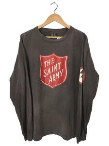 SAINT MICHAEL◆VAMPIRE PPLE LS TEE/長袖Tシャツ/XL/コットン/BLK/SM-S22-0000-032//