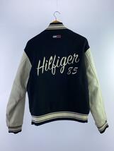 TOMMY HILFIGER◆スタジャン/L/ウール/BLK/114-611211-241/袖、襟ヨゴレあり_画像2