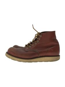 RED WING◆レースアップブーツ・6インチクラシックプレーントゥ/US8/RED/レザー//