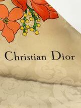 Christian Dior◆スカーフ/シルク/BEG/花柄/レディース_画像3