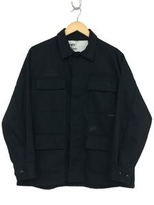 WTAPS◆JUNGLE/LS/CTPL.TWILL.DOTSIGHT/1/ポリエステル/ブラック//